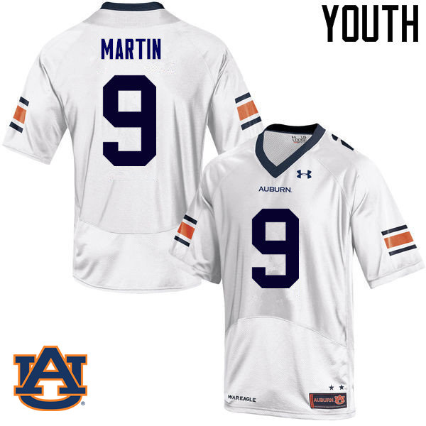 Youth Auburn Tigers #9 Kam Martin College Football Jerseys Sale-White